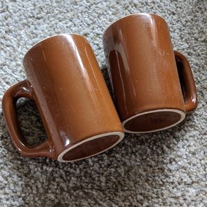 Set of two brown mugs!